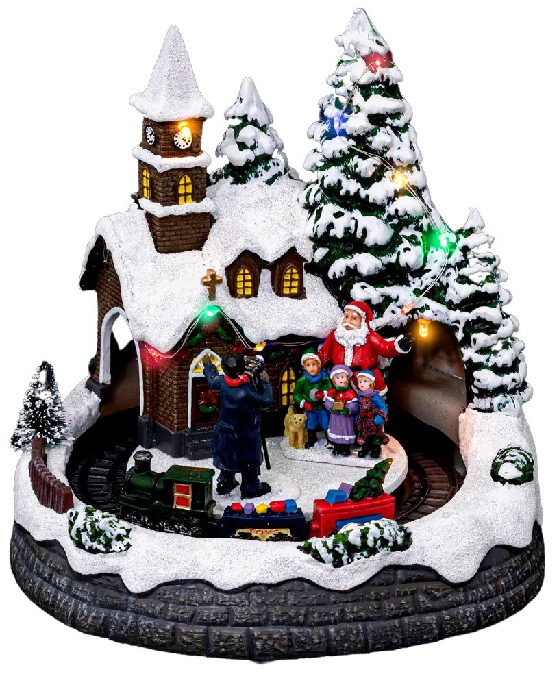 Szopka bożonarodzeniowa Kościółek, z oświetleniem LED