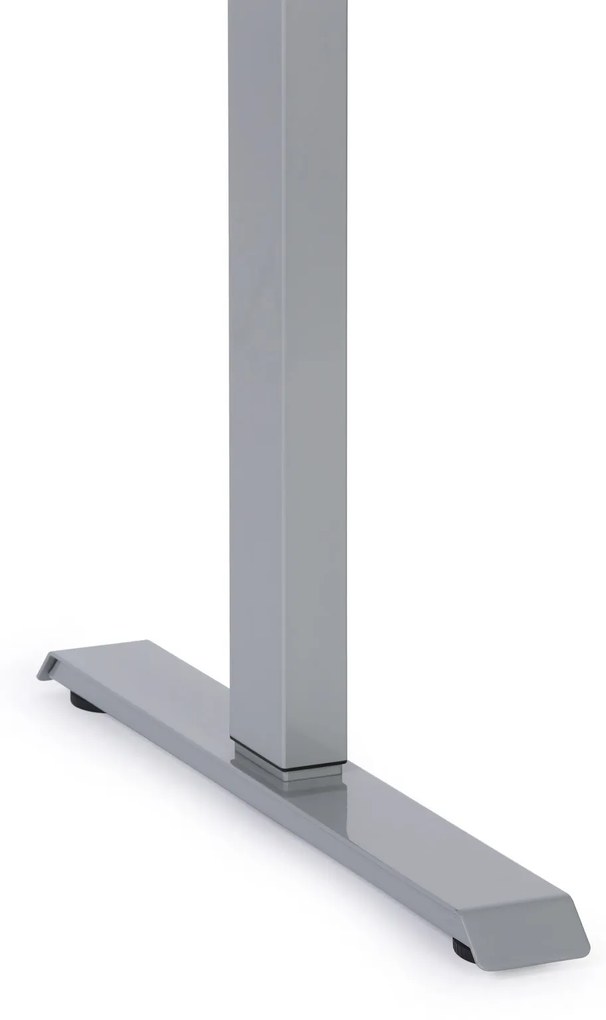 Biurko SINGLE LAYERS, przesuwny blat, z przegrodami, regulowane nogi, biały