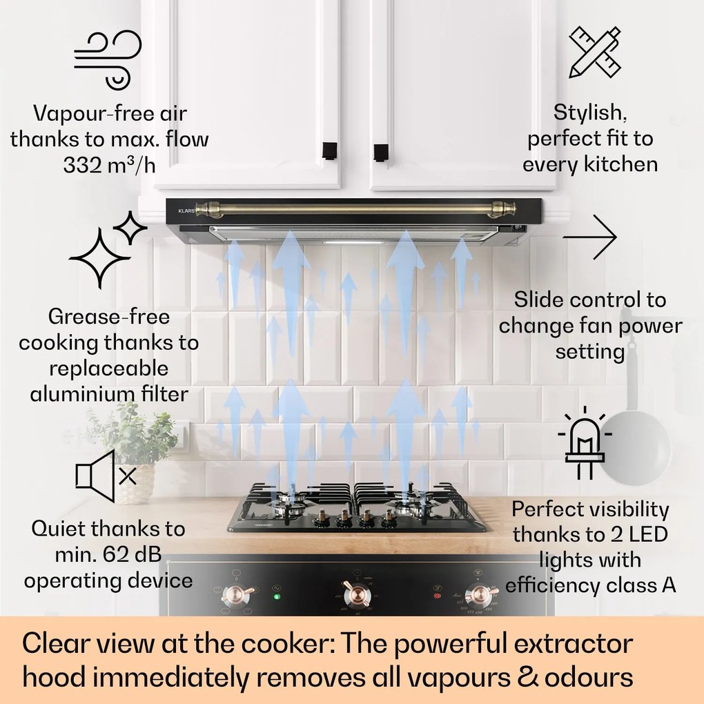 Klarstein Vilhelmine 60 Retro okap 60 cm