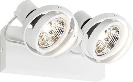 Nowoczesny reflektor biały 2-światłowy - Master 70