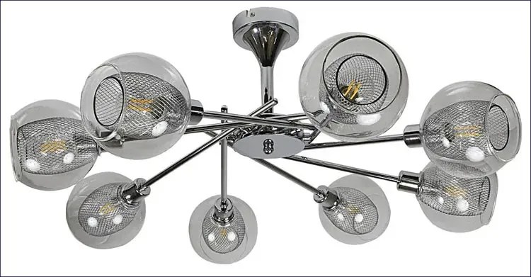 Nowoczesna chromowana lampa wisząca - D277 Z9-L43
