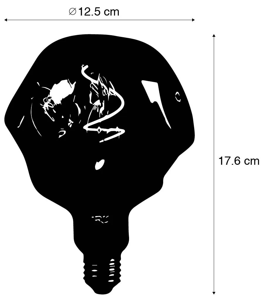 Żarówka LED E27 ściemniana G125 różowa 4W 70lm 1800K