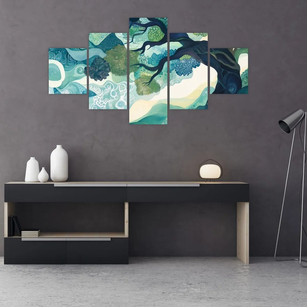 Obraz – Zielona korona drzewa życia (125x70 cm)