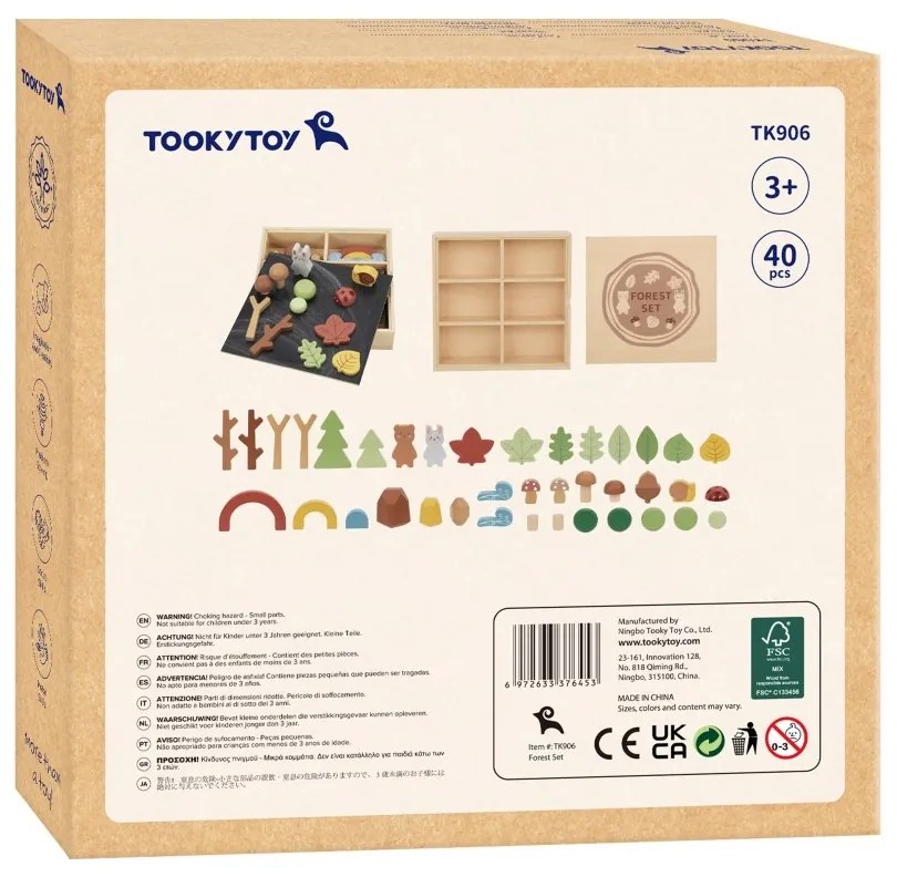 Tooky toy zestaw leśny układanka w stosy klocki figurki