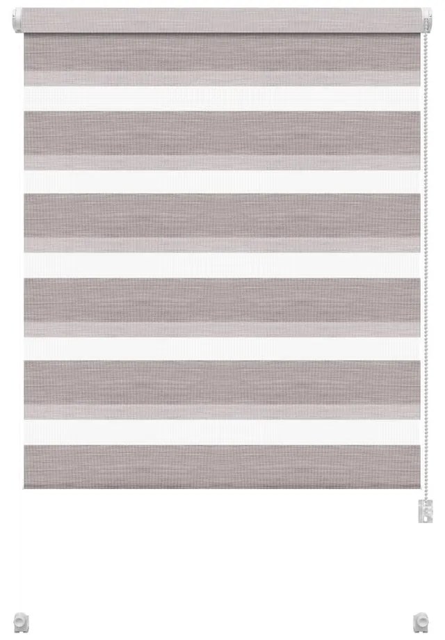 Szarobrązowa roleta dzień i noc 42,5x150 cm Zebra Silvalin – Gardinia
