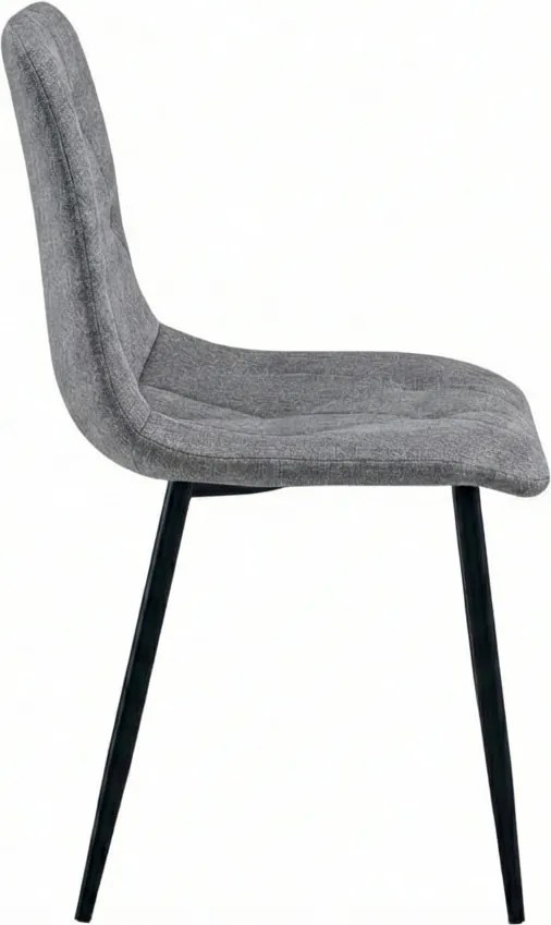Szare krzesło LIBRA PLATINUM GREY z czarnymi nogami