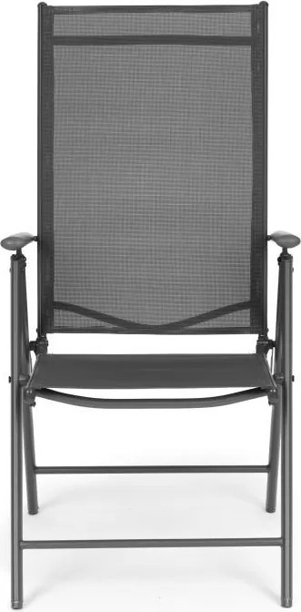 Krzesło ogrodowe, składane, regulowane Napoli, szare