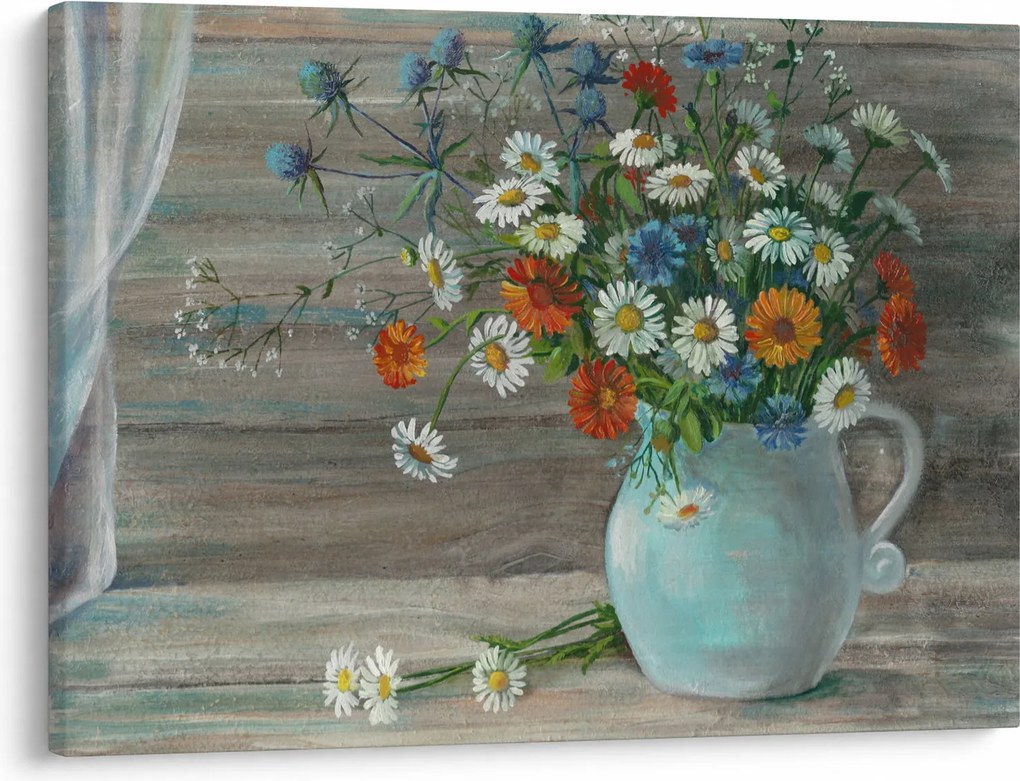 Obraz - Kwiaty polne, obraz olejny (70x50 cm)