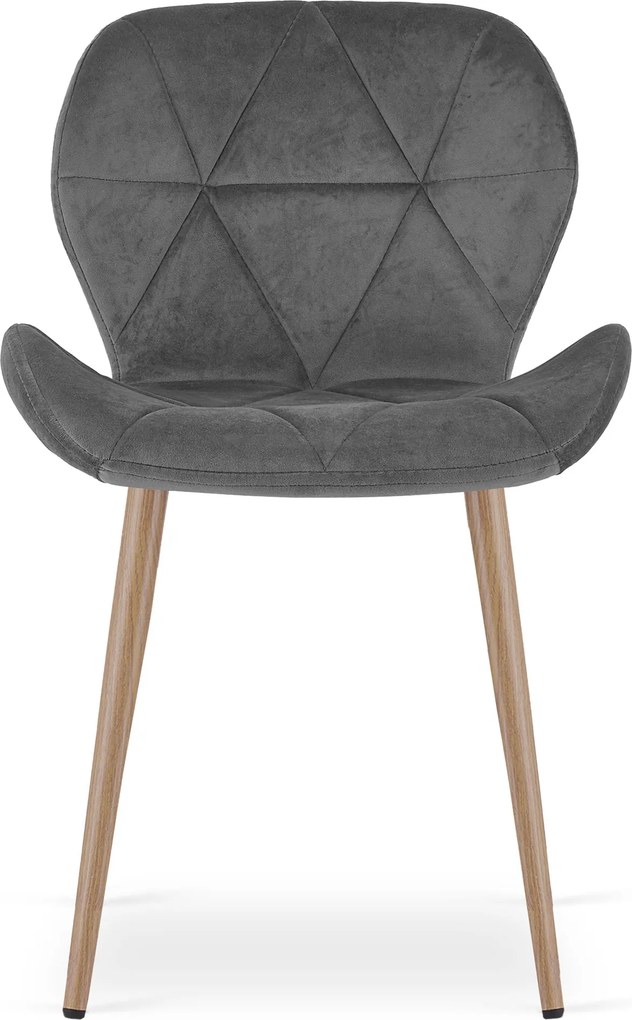 Krzesło jadalniane MANGO VELVET, ciemnoszare