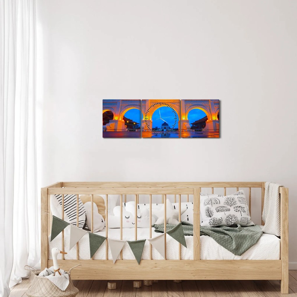 Obraz Tajwanu (z zegarem) (90x30 cm)