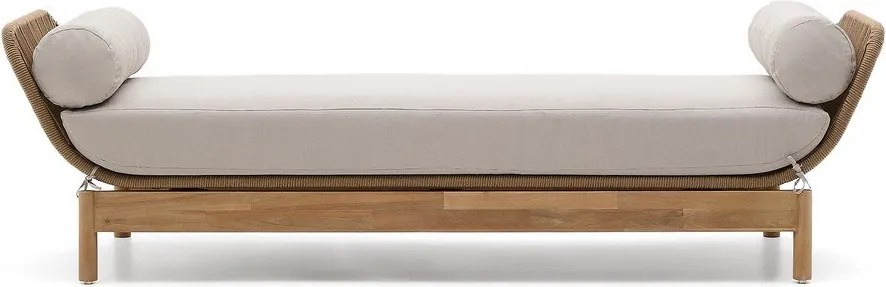 Sofa ogrodowa z litego drewna akacjowego w naturalnym kolorze Catalina – Kave Home