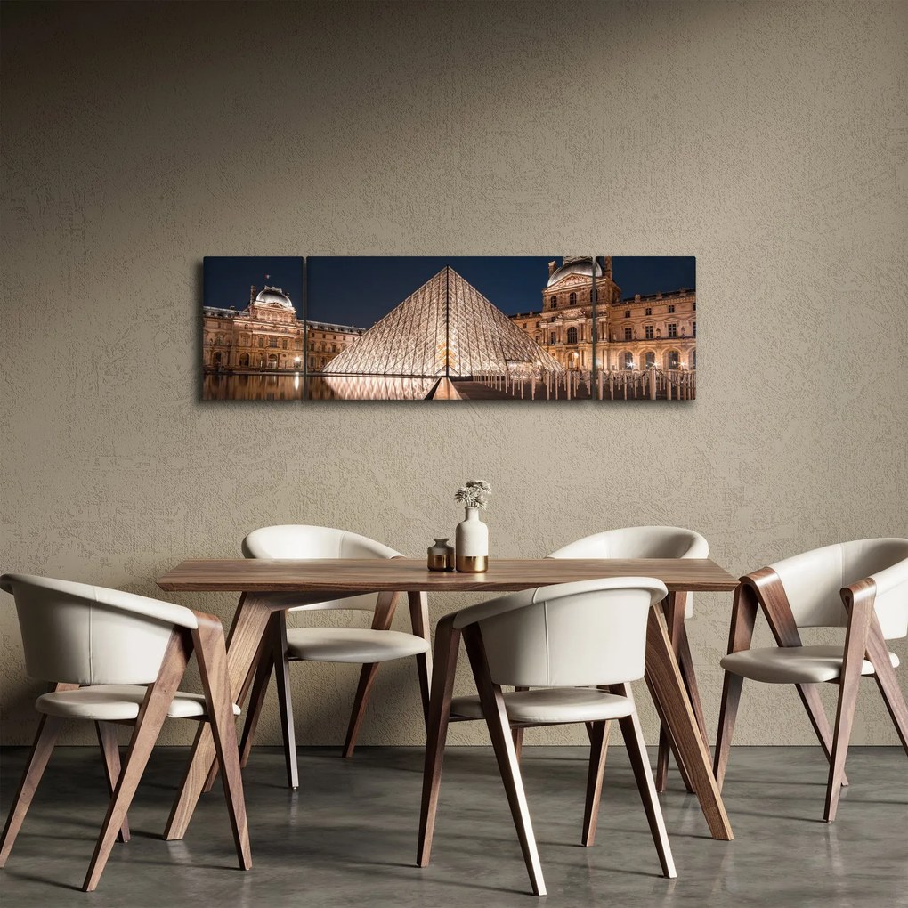 Obraz - Luwr w nocy (170x50 cm)
