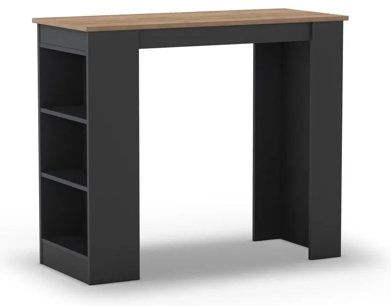 Stolik barowy z blatem w dekorze dębu 47x120 cm Peru – Marckeric