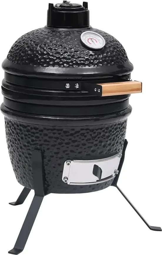 Czarny ceramiczny grill z funkcją wędzenia G9-K47