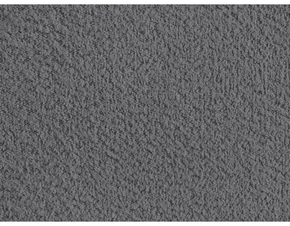 Ciemnoszare tapicerowane łóżko dwuosobowe ze schowkiem/bez zagłówka ze stelażem 160x200 cm Inera – Bobochic Paris