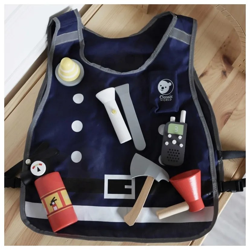 Classic world little firefighter set costume tools 8 pcs.