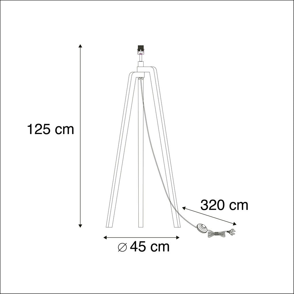 Lampa podłogowa biała bez klosza - Puros