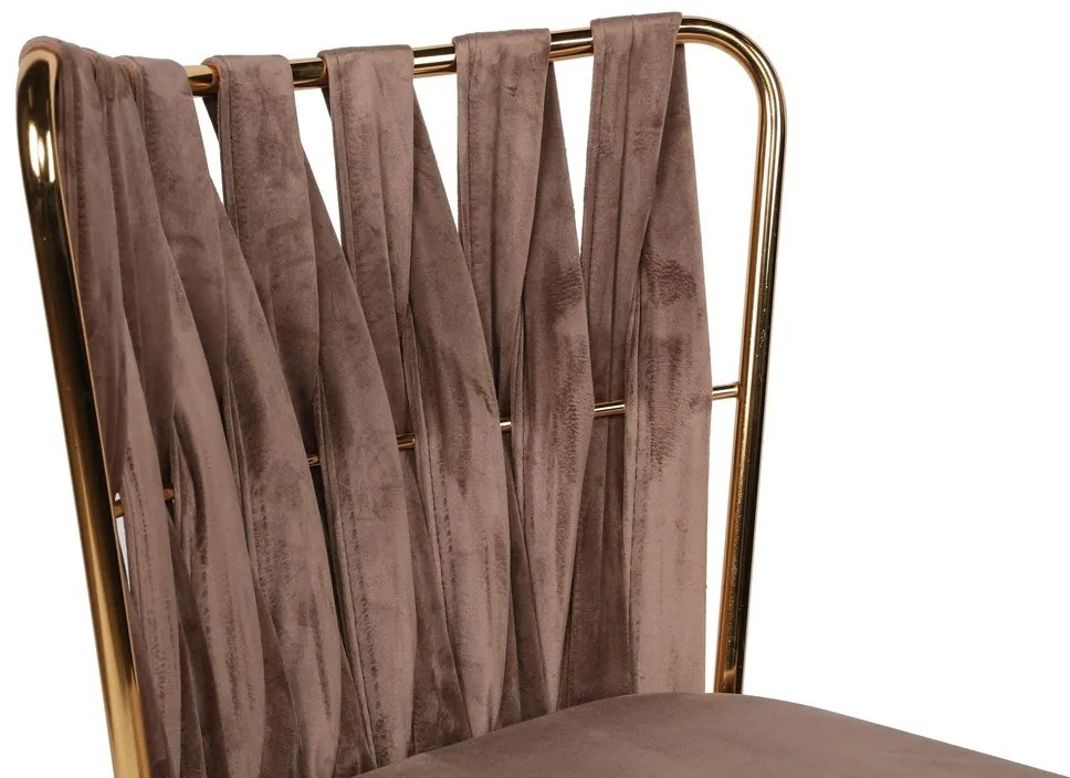 Zestaw krzeseł do jadalni Kusakli Light Brown andGold, 4 szt., 4 szt.