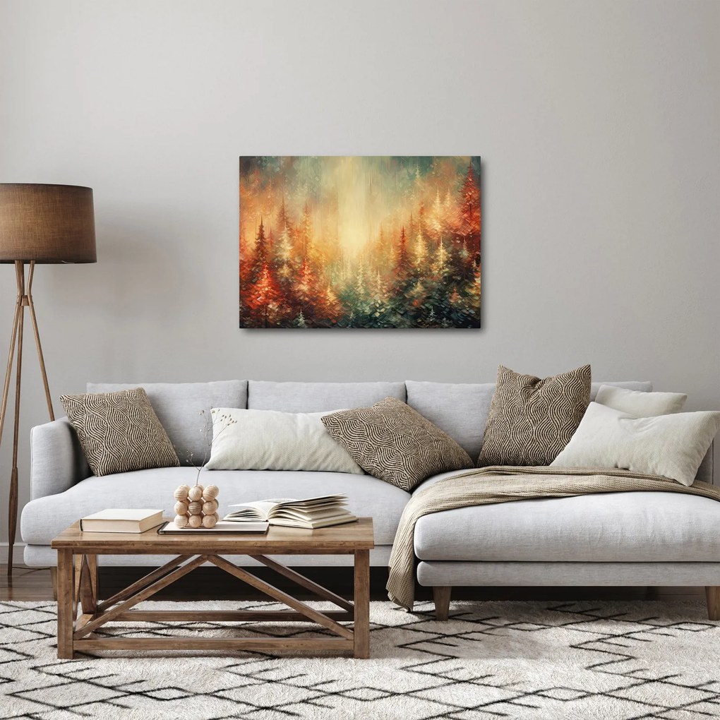 Obraz - Malowanie lasów (70x50 cm)