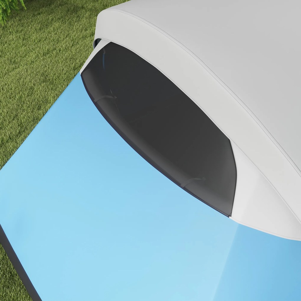 Outsunny Namiot campingowy dla 5-6 osób, Rodzinny namiot, Wodoodporny, z przedsionkiem, 550Dł x 300Szer x 198Wys cm, Niebieski