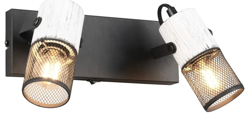 Czarno-biały kinkiet ø 9 cm Tosh – Trio