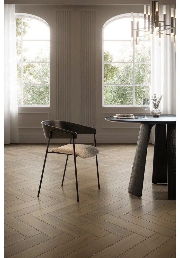 Okrągły stół z czarnym blatem ø 120 cm Zuri – MOME