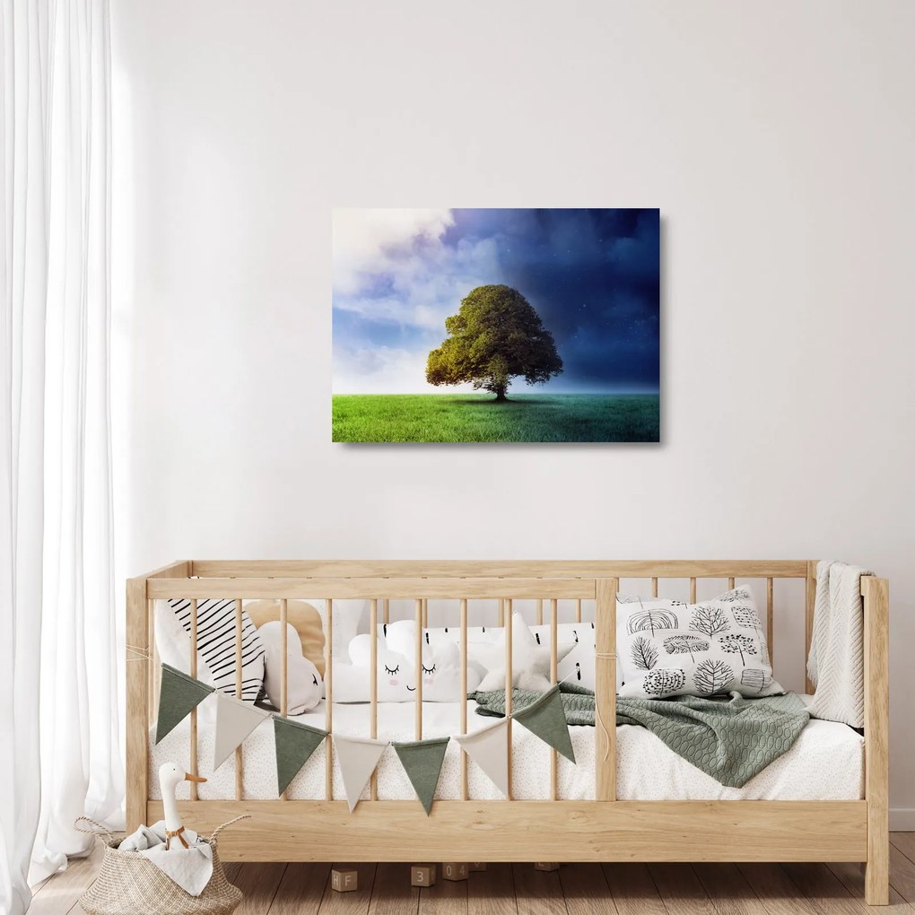Obraz na szkle - Dzień i noc (70x50 cm)