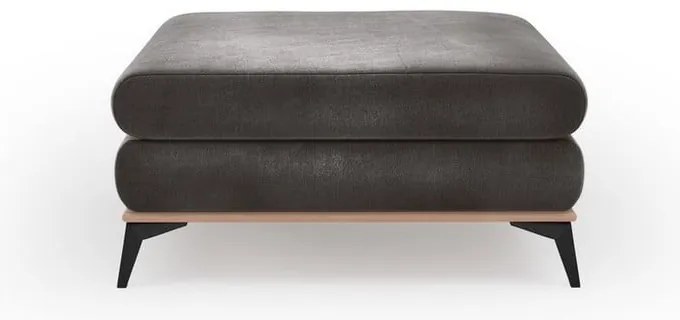 Ciemnobrązowy puf z aksamitnym obiciem Windsor &amp; Co Sofas Astre