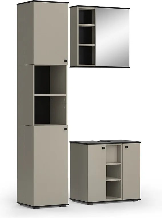 Zestaw mebli łazienkowych szary 60x37x59 joli
