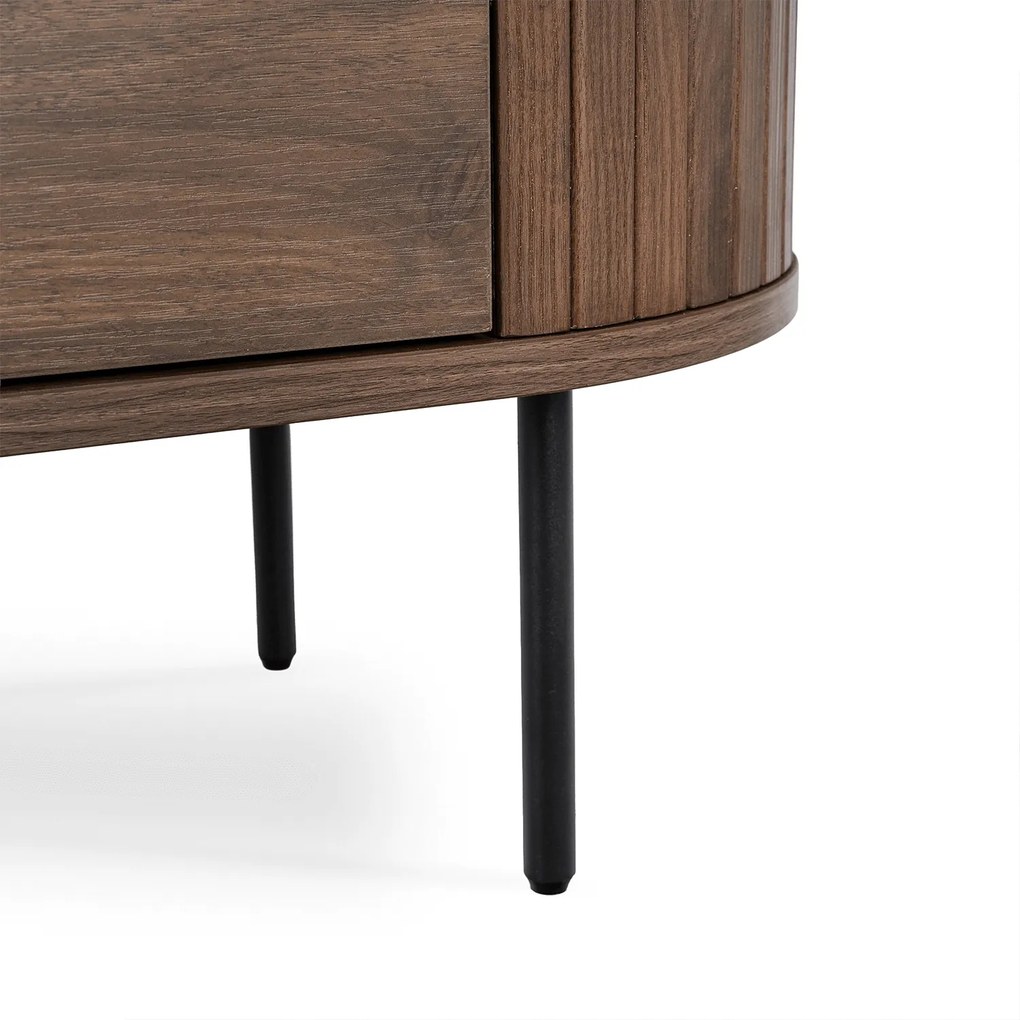 Szafka RTV do Salonu Trzydrzwiowa BECK 160 cm Orzech Nowoczesna