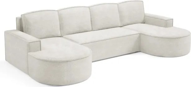 Narożnik MOLLY XL wolnostojący układ U z funkcją spania w tkaninie Abriamo 04 DomoHome