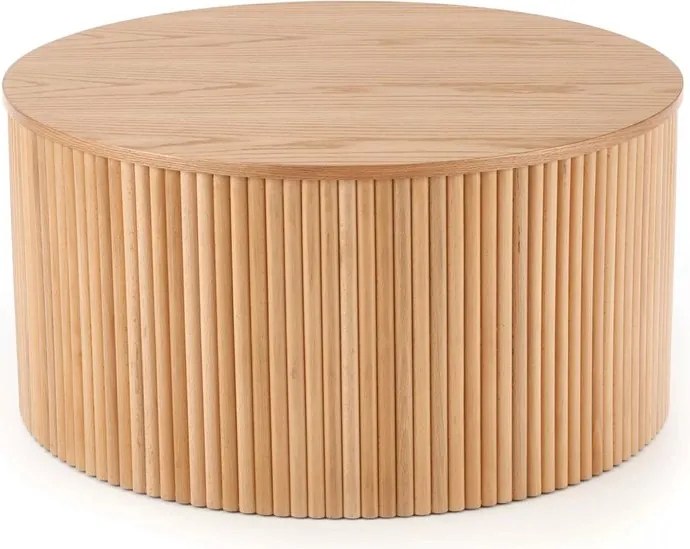 Stolik kawowy okrągły Tamis 80 cm - naturalny