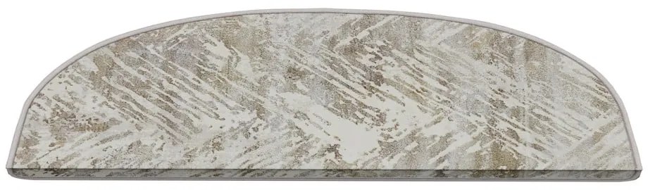 Kremowe dywaniki na schody zestaw 16 szt. 20x65 cm Abstract – Vitaus