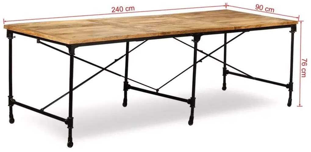 Jasnobrązowy stół z drewna mango - Arbor 3X
