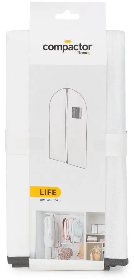 Biały wiszący pokrowiec na ubrania Compactor Suit Bag White