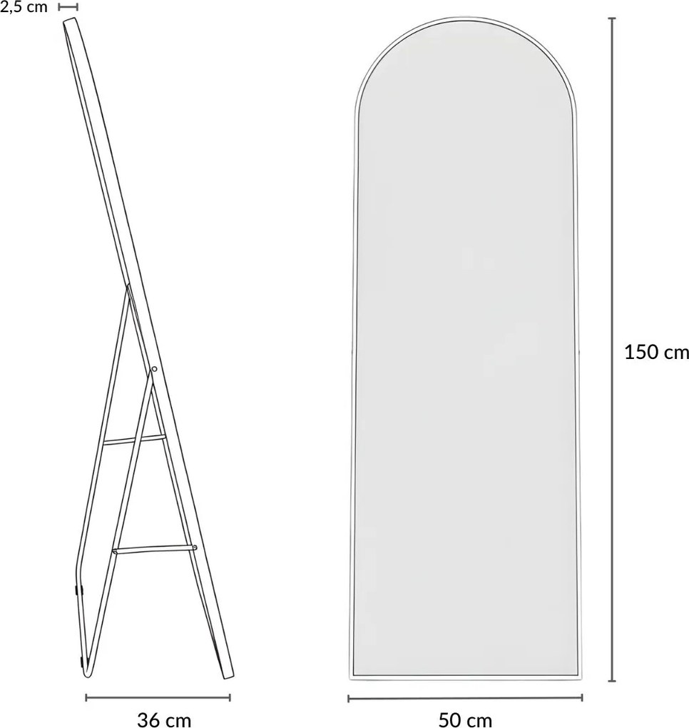 Duże lustro stojące FRAM, 150 x 50 cm