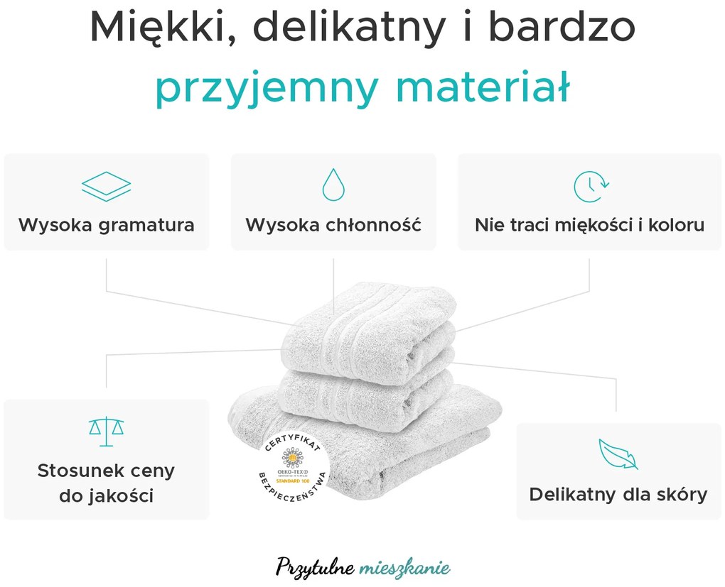 Ręcznik Comfort 50 x 100 cm fioletowy, 100% bawełna