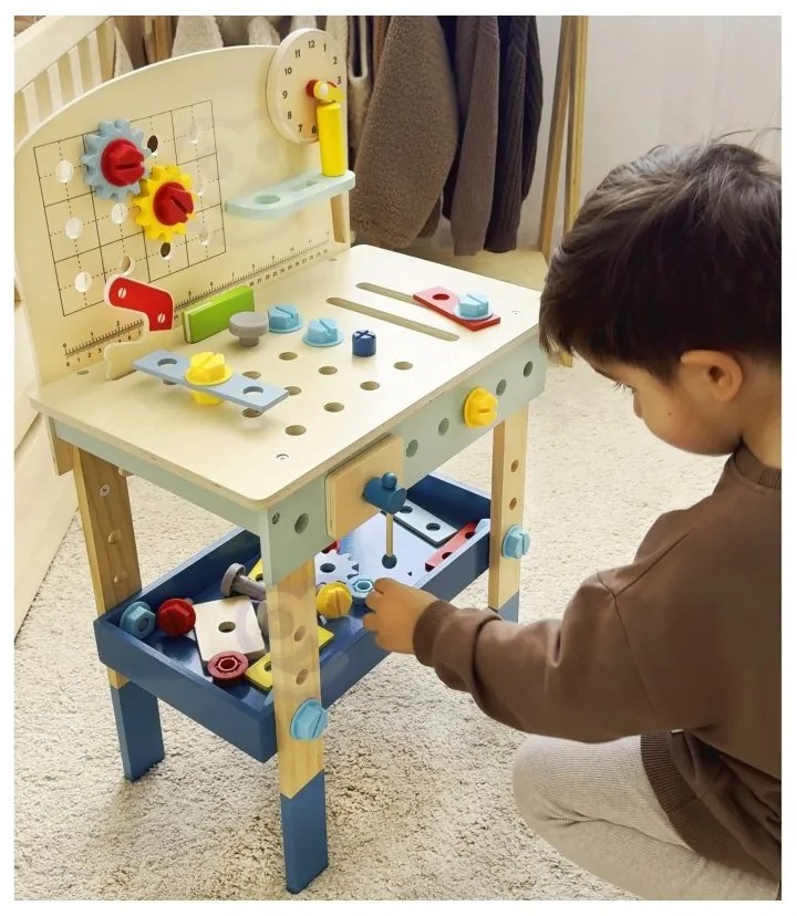 Tooky toy drewniany stół do majsterkowania warsztat