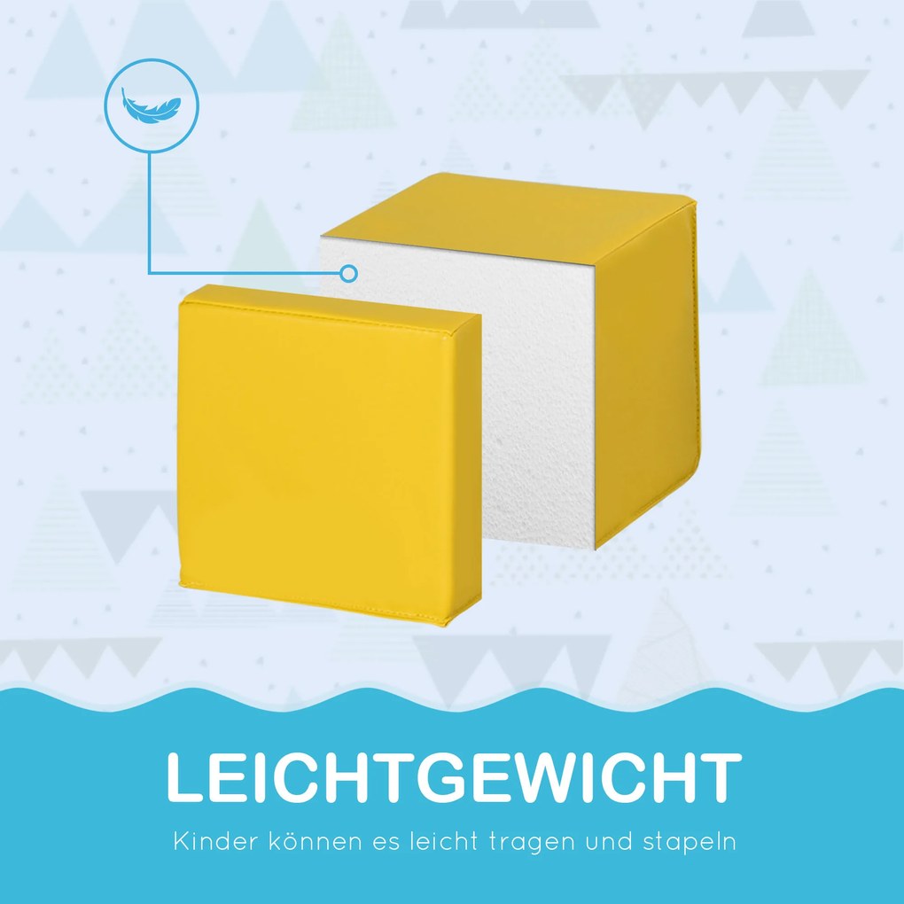 HOMCOM Zestaw 12 piankowych klocków do budowy dla dzieci w wieku 1-3 lat EPE