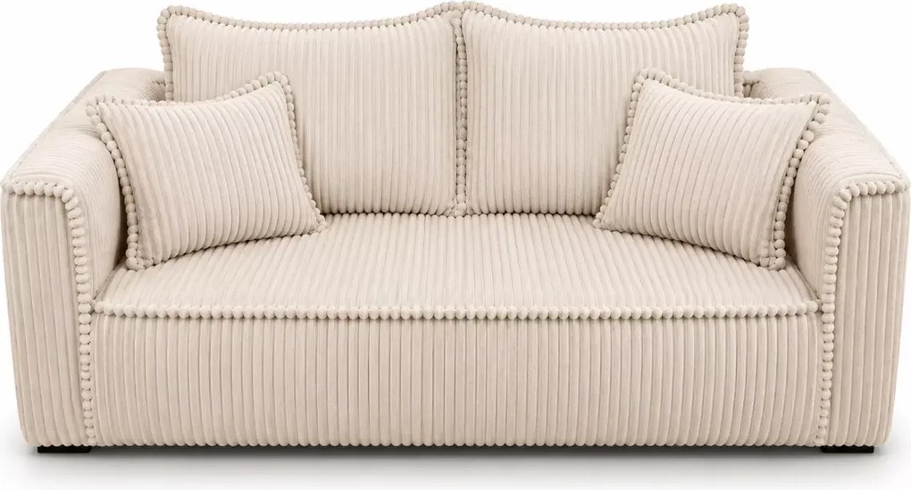 Sofa dwuosobowa Valico z tapicerowanym tyłem