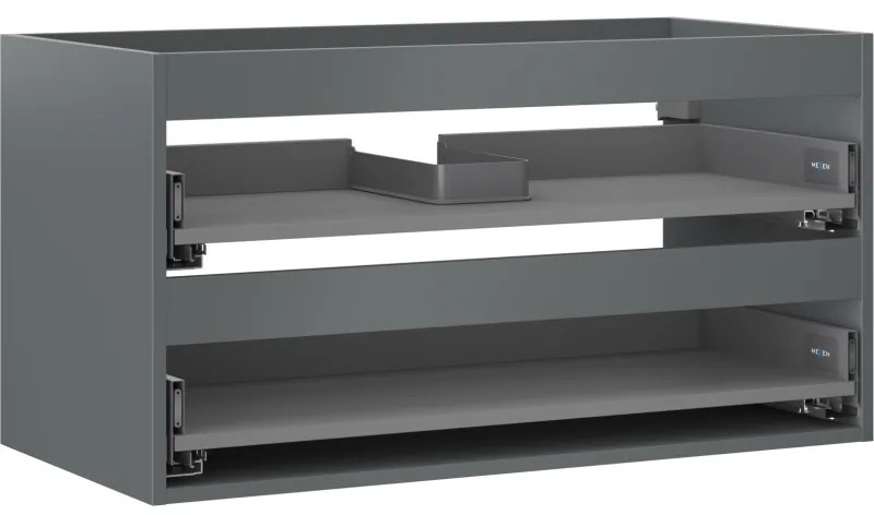 Mexen Box-A korpus szafki podumywalkowej 90 cm, 2 szuflady, grafit mat - 91AX0-0900-470-2-66