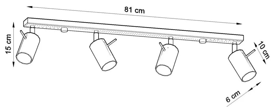 Biała lampa sufitowa Nice Lamps Etna 4L