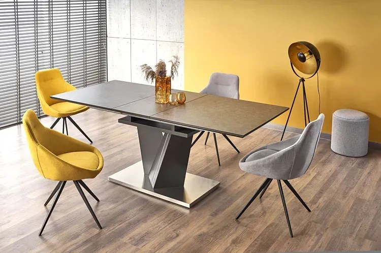 Czarny szklany stół z fukcją rozkładania F1-S82