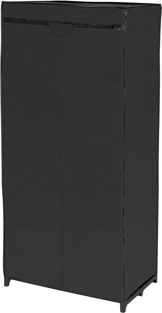 Wenko Składana szafa z folii PEVA z półką Deep Black, 160 x 50 x 75 cm