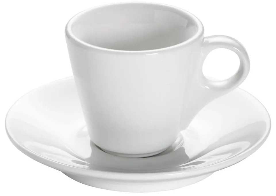 Biała porcelanowa filiżanka ze spodkiem Maxwell &amp; Williams Basic Espresso, 70 ml