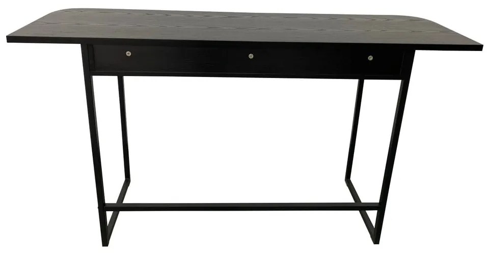 Czarna konsola w dekorze jesionu 40x140 cm Darlington – Actona