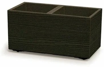 Doniczka MADERA SQUARE ECO WOOD 57,7 cm, ciemnobrązowy, S