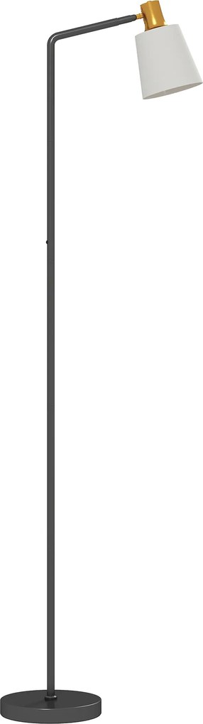 HOMCOM Lampa stojąca LED do salonu z obrotową głowicą 350° Lampa podłogowa z 3000K/4000K/6500K Czarna