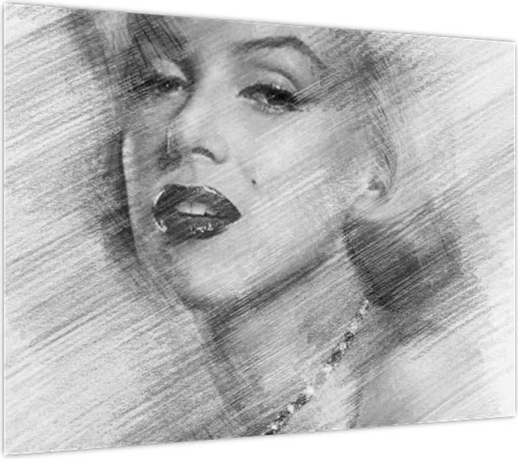 Obraz na szkle - Portret Marilyn Monroe (70x50 cm)