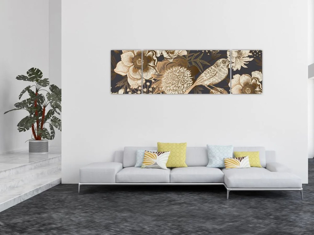 Obraz - Złoty ogród (170x50 cm)